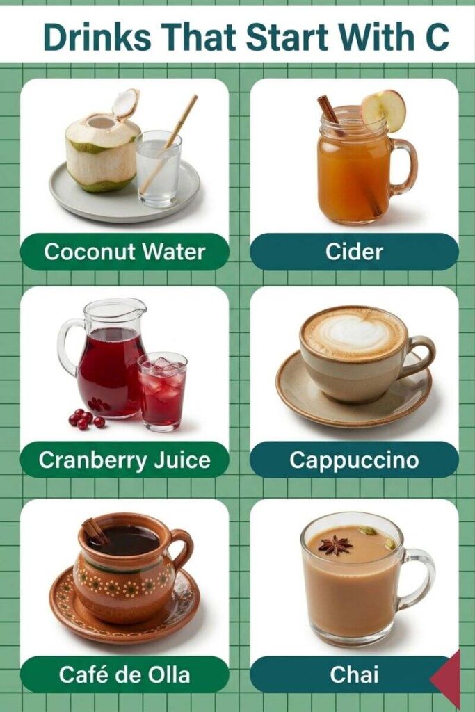 Beverages and Drinks That Start With C