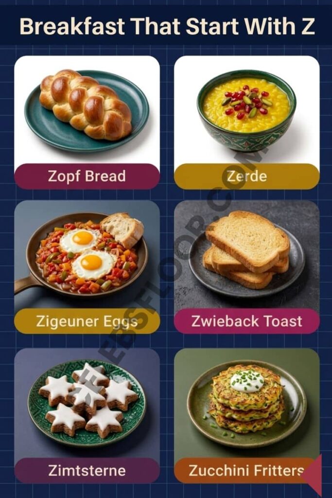 Morning Breakfast Foods That Start With Z