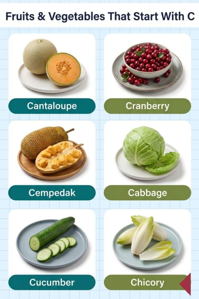 Fruits & Vegetables That Start With C