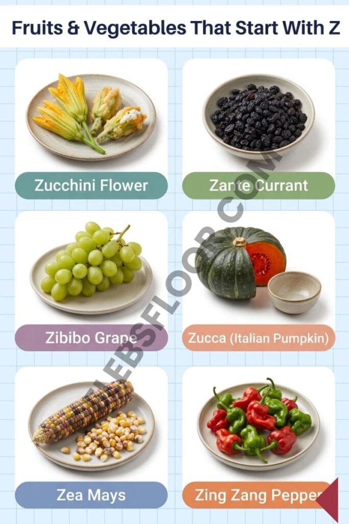 Fruits & Vegetables That Start With Z