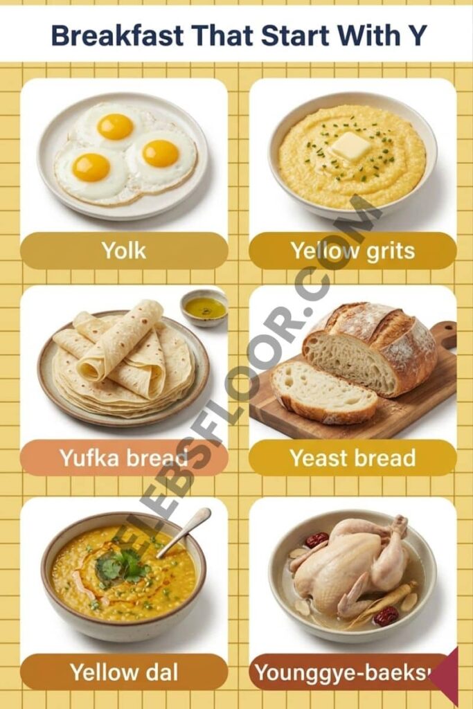Morning Breakfast Foods That Start With Y